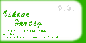 viktor hartig business card